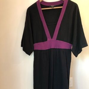 Sweater dress with bell sleeves